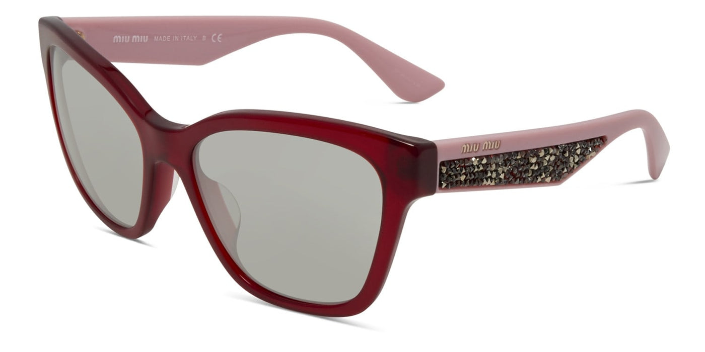 Miu Miu MU 06R TKW-5J0 - Opal Bordeaux-Grey by Miu Miu for Women - 57-18-140 mm Sunglasses