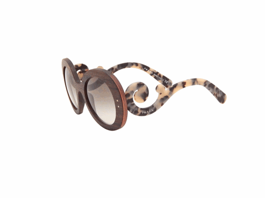 Prada SPR 27R UBT-0A7 - Ebony Malabar-Grey Gradient by Prada for Women - 55-22-135 mm Sunglasses
