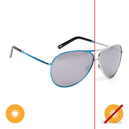 Solize Stand By Me - Silver-Blue by DelSol for Unisex - 1 Pc Sunglasses