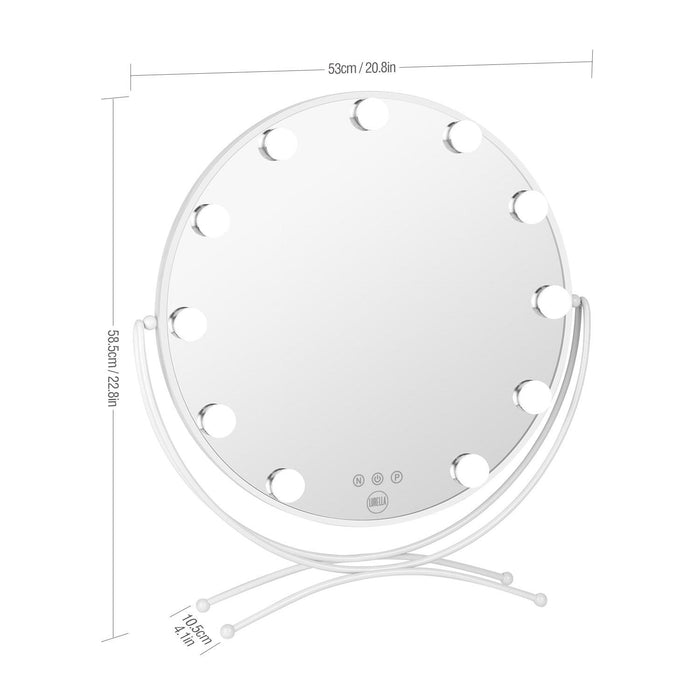 11 Bulb Round Vanity Mirror - Avalanche - BarberSets