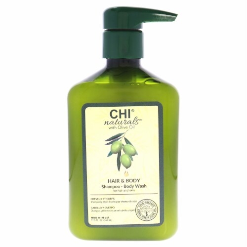 Shampoing pour cheveux et corps Olive Naturals par CHI pour unisexe - Nettoyant pour le corps 11,5 oz 