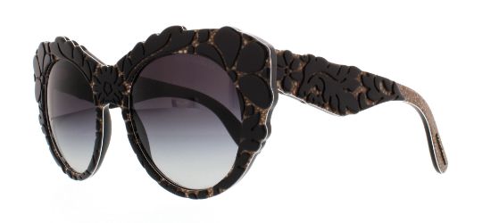 Dolce and Gabbana DG 4267 2998-8G - Top Black texture Tissue-Grey Gradient de Dolce and Gabbana pour Femme - 53-20-140 mm Lunettes de soleil