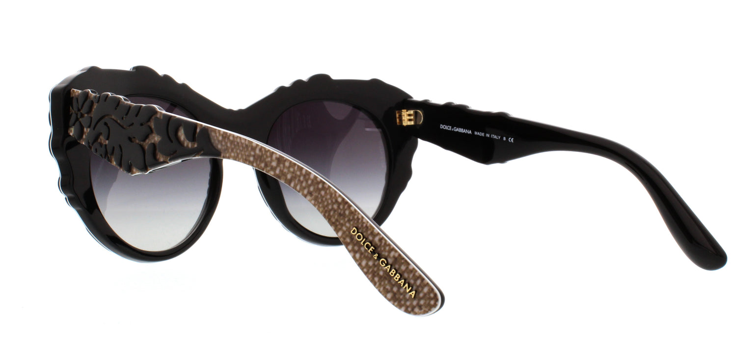 Dolce and Gabbana DG 4267 2998-8G - Top Black texture Tissue-Grey Gradient de Dolce and Gabbana pour Femme - 53-20-140 mm Lunettes de soleil