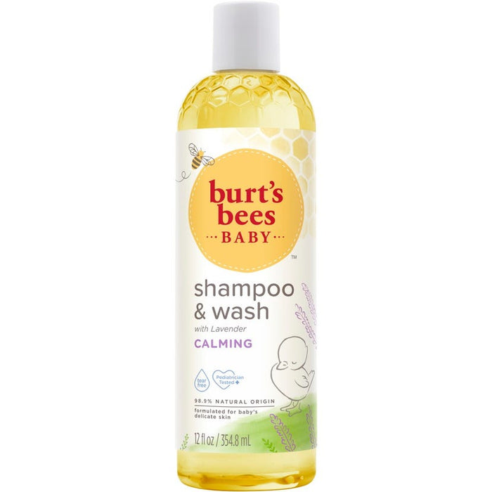 Shampoing et nettoyant pour bébé apaisants de Burts Bees pour enfants - Shampoing et nettoyant pour le corps 12 oz - Paquet de 6 