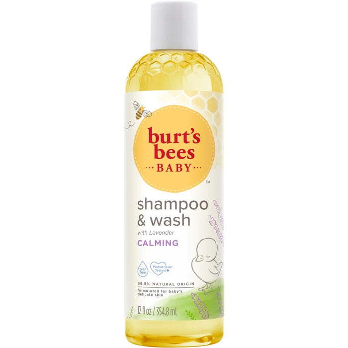 Shampoing et nettoyant pour bébé apaisants de Burts Bees pour enfants - Shampoing et nettoyant pour le corps 12 oz