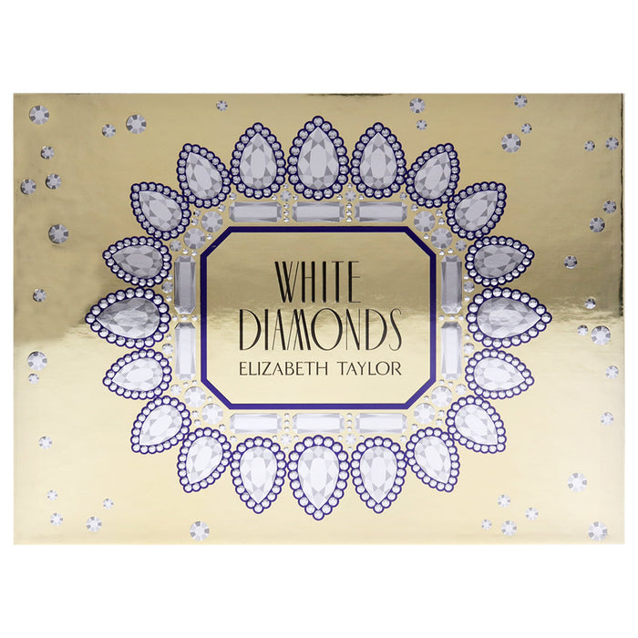 White Diamonds by Elizabeth Taylor for Women - 3 Pc Gift Set 3.3oz EDT Spray, 3.3oz Body Lotion, 3.3oz Body Wash