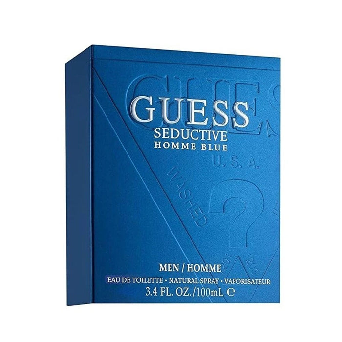 Guess Seduction Homme Blue de Guess para hombres - EDT en aerosol de 3.4 oz (sin caja)