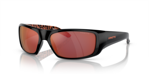 Arnette AN 4182 2189-6Q Hot Shot - Noir brillant-Rouge par Arnette pour Homme - 62-17-130 mm Lunettes de soleil