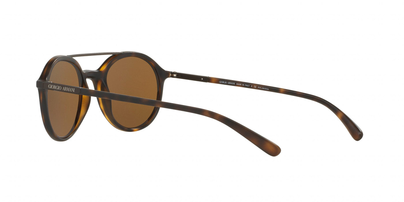 Giorgio Armani AR 8077 5089-83 - Tortoise Matte-Brown Polarized by Giorgio Armani for Men - 50-21-140 mm Sunglasses