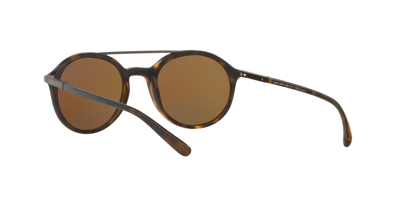 Giorgio Armani AR 8077 5089-83 - Tortoise Matte-Brown Polarized by Giorgio Armani for Men - 50-21-140 mm Sunglasses