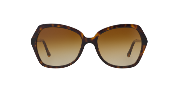 Burberry BE 4193 3002-T5 - Dégradé Brun Havane Foncé Polarisé par Burberry pour Femme - 57-17-135 mm Lunettes de soleil