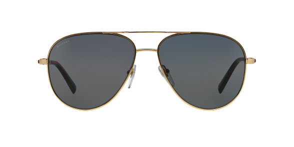 Bvlgari BV5029K 390-81 - Gold Plated-Grey Polarized by Bvlgari for Men - 61-15-140 mm Sunglasses