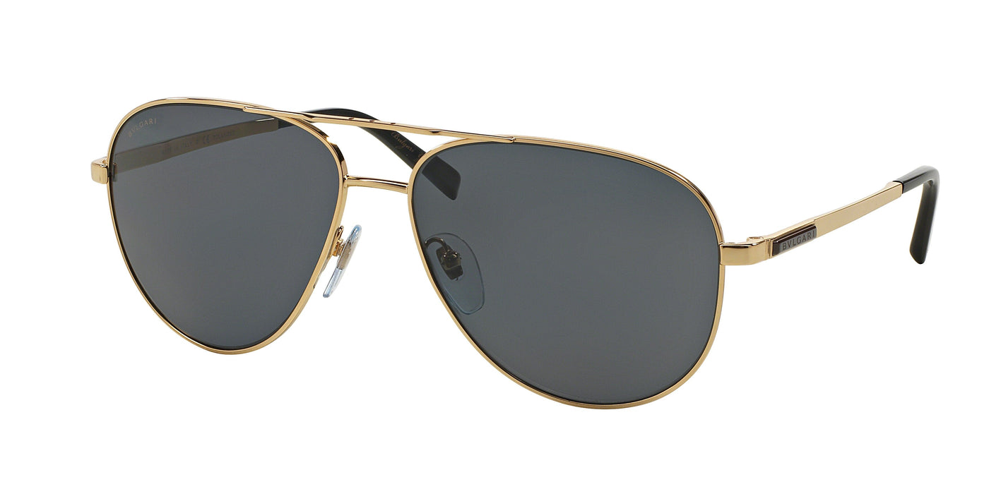 Bvlgari BV5029K 390-81 - Gold Plated-Grey Polarized by Bvlgari for Men - 61-15-140 mm Sunglasses