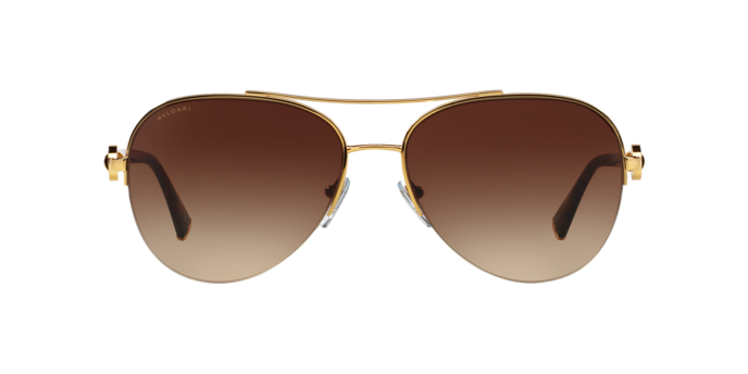 Bvlgari BV6068K 393-3B - Gold Plated-Brown Gradient by Bvlgari for Women - 59-16-135 mm Sunglasses