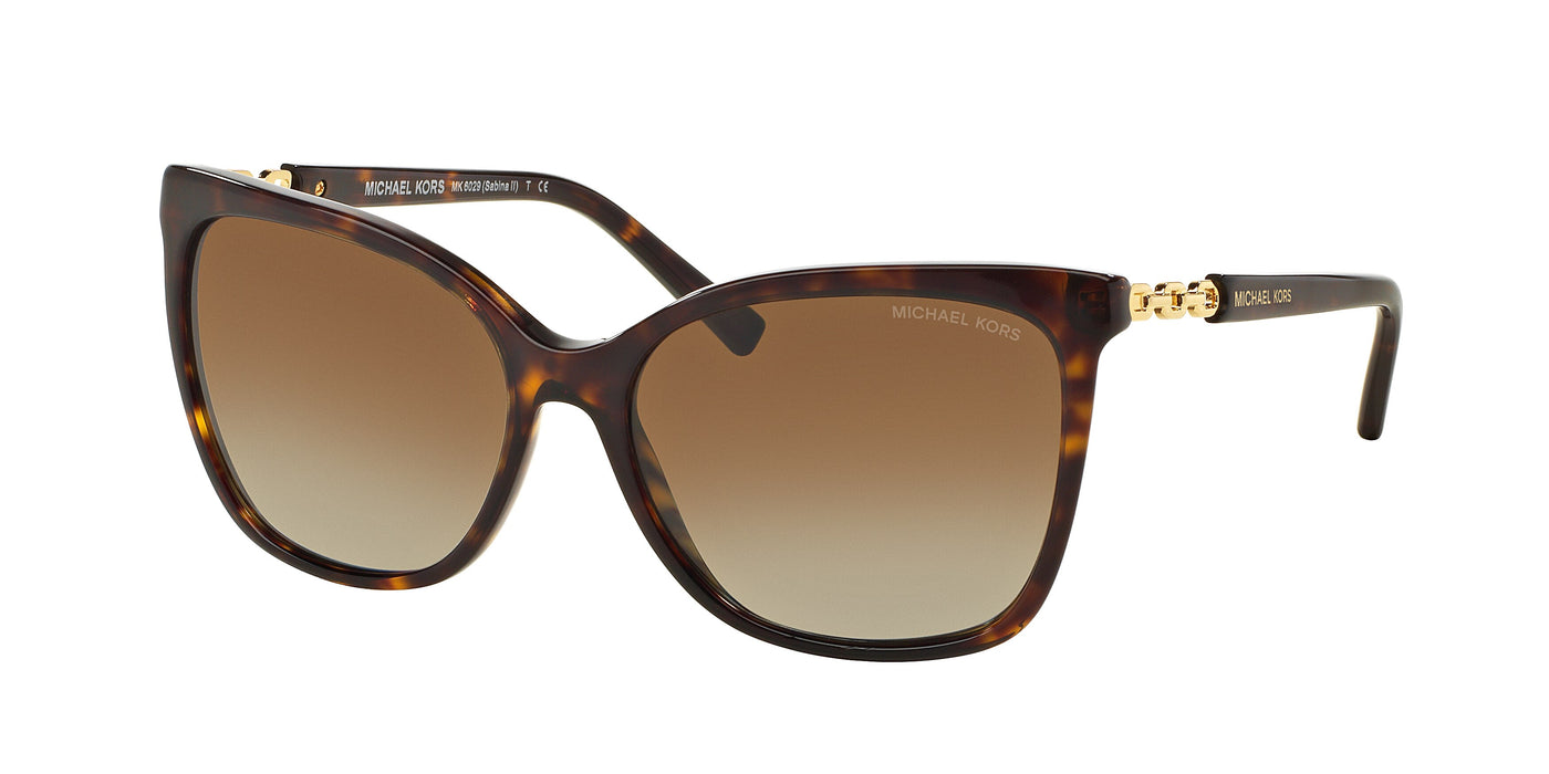 Michael Kors MK 6029 3106T5 SabinaII-Dark Tortoise Gold-Brown Gradient Polarized by Michael Kors for Women - 56-16-135 mm Sunglasses