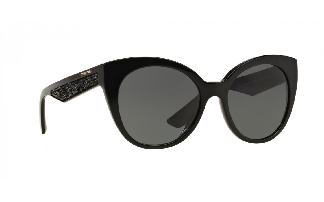 Miu Miu MU 07R 1AB-1A1 - Black-Grey by Miu Miu for Women - 55-18-140 mm Sunglasses