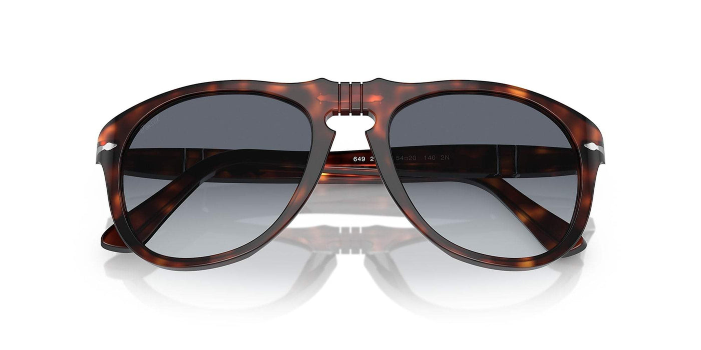 Persol PO649 24-86 - Havana-Grey-Green Faded by Persol for Unisex - 54-20-140 mm Sunglasses