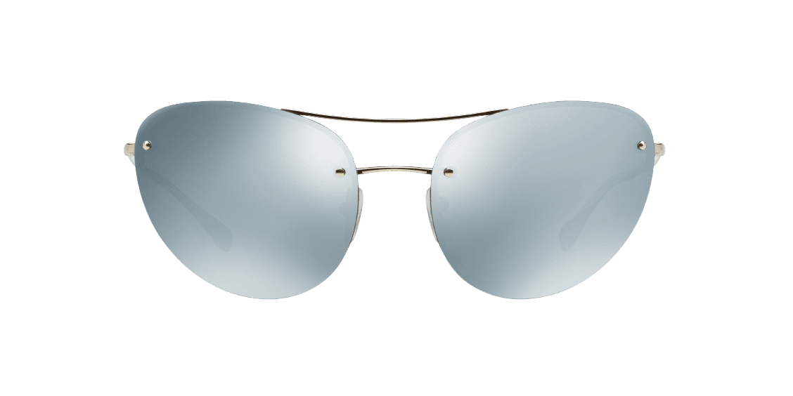 Prada SPS 51R 1BC-5K2 - Argent-Vert Argent par Prada pour Femme - Lunettes de soleil 59-18-135 mm