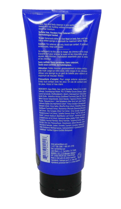 Gel de baño integral para rostro, cabello y cuerpo de Jack Black para hombres - Gel de baño de 10 oz