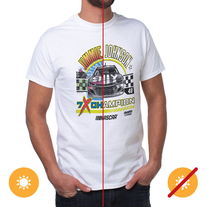 NASCAR Mens Classic Crew Tee - Jimmie Johnson - 9 White par DelSol pour homme - 1 T-shirt (M)