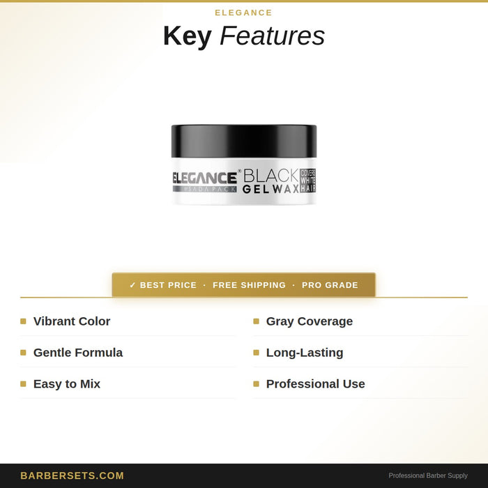 Elegance Camouflage Hair Color "Black" 120ml