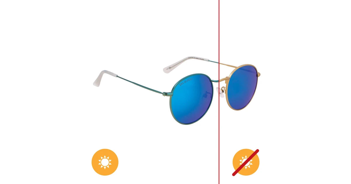 Solize Vitamine Sea - Gold-Blue by DelSol for Unisex - 1 Pc Sunglasses