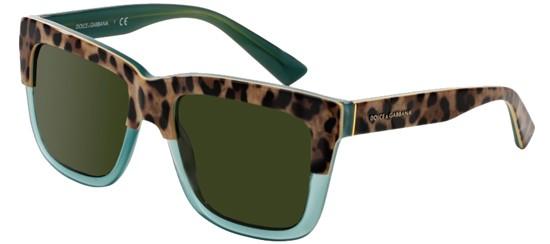 Dolce and Gabbana DG 4262 2971-71 - Print Leo On Opal Green-Grey Green par Dolce and Gabbana pour Femme - 54-18-140 mm Lunettes de soleil