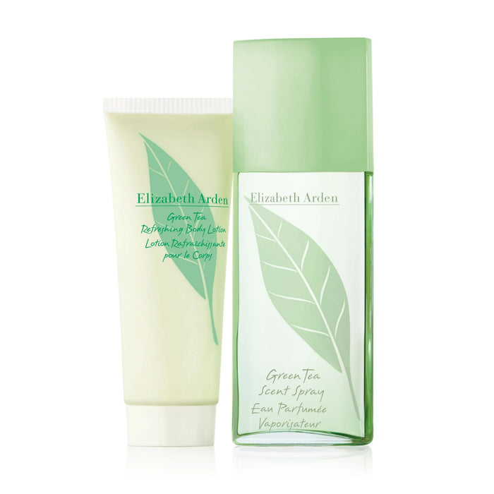 Green Tea by Elizabeth Arden for Women - 2 Pc Gift Set 3.3oz Scent Spray, 3.3oz Body Lotion