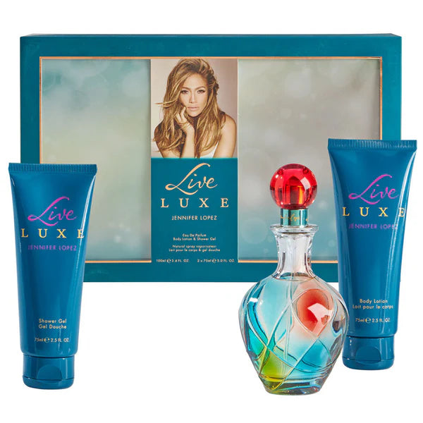 Live Luxe by Jennifer Lopez for Women - 3 Pc Gift Set 3.4oz EDP Spray, 2.5oz Shower Gel, 2.5oz Body Lotion