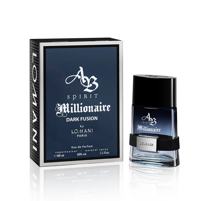 Ab Spirit Millionaire Dark Fusion by Lomani for Men - 3.3 oz EDP Spray