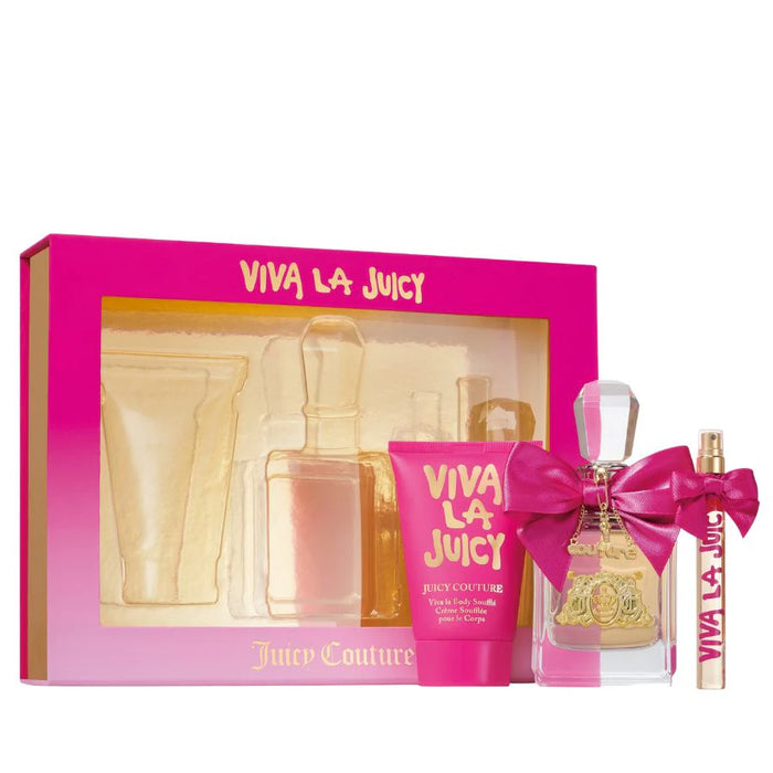 Viva La Juicy by Juicy Couture for Women - 3 Pc Gift Set 3.4oz EDP Spray, 4.2oz Body Lotion, 0.33oz EDP Spray