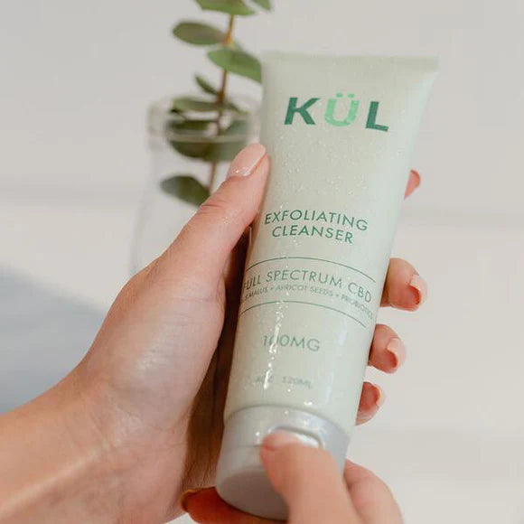 Exfoliating Cleanser Full Spectrum 100mg CBD by Kul CBD for Unisex - 4 oz Cleanser