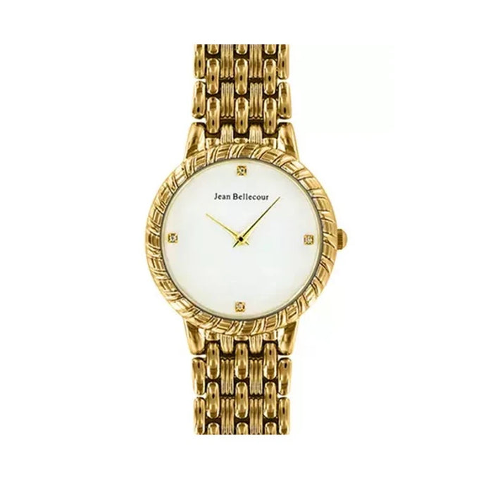 REDS20 Dufrene - Gold Stainless Steel Bracelet Watch by Jean Bellecour for Women - 1 Pc Watch