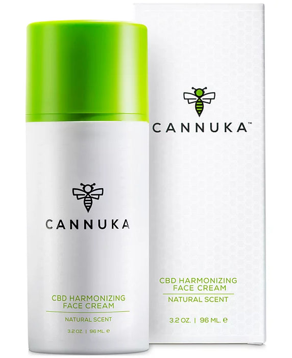 Crème pour le visage harmonisante CBD - Parfum naturel de Cannuka pour unisexe - Crème 3,2 oz