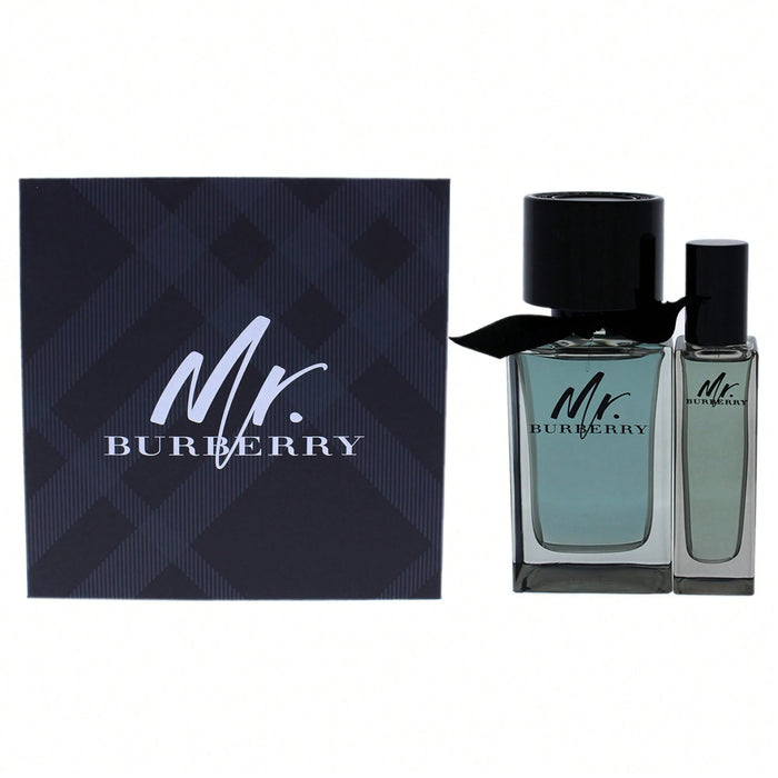 Mr. Burberry de Burberry pour hommes - Coffret 2 pièces Spray EDT de 3,3 oz, Spray EDT de 1 oz