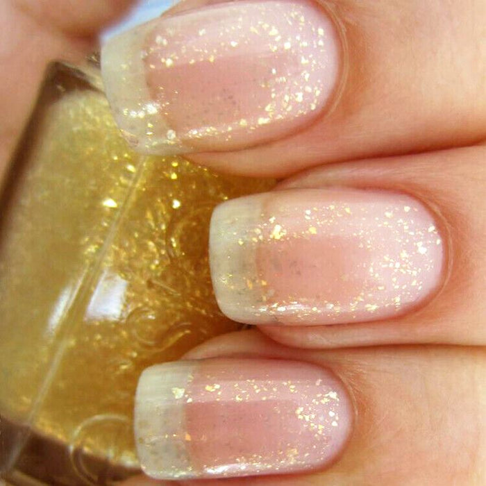 ESSIE Multi Dimension Top Coat: tan dorado como parece