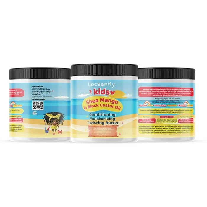 Locsanity Kids Shea Mango & Black Castor Oil Conditioning, Moisturizing, Twisting Butter