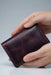 Purple Genuine Leather Card Holder Handmade for Men Gift