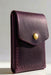 Trifold Slim Genuine Leather Wallet 9 Card Slots Snap Handmade for Men Gift - Purple