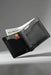 Black Slim Genuine Leather 6 Card Slots Wallet Saddle Stitch Handmade