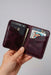Dark Brown Slim Genuine Leather 6 Card Slots Wallet Handmade for Men Gift