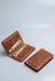 Genuine Leather Bifold Card Holder Italian Stitch Handmade for Men Gift - Tan