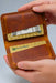 Tan Genuine Leather Card Holder Handmade for Men Gift
