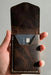 Dark Brown Trifold Slim Genuine Leather 9 Card Slots Wallet Handmade
