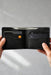 Black Genuine Leather 8 Card Slots Wallet Handmade for Men Gift