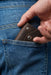Dark Brown Slim Suede Lined Genuine Leather Card Holder Handmade for Men Gift