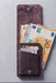 Purple Vertical Genuine Leather 4 Card Slots Wallet Handmade for Men Gift