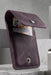 Purple Vertical Genuine Leather 4 Card Slots Wallet Handmade for Men Gift