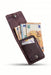 Purple Vertical Genuine Leather 4 Card Slots Wallet Handmade for Men Gift