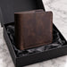 Brown Genuine Leather 6 Card Slots Wallet Handmade for Men Gift